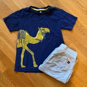 Tea Collection Navy and Yellow Camel Tee